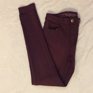 AEO maroon jegging size:4R
